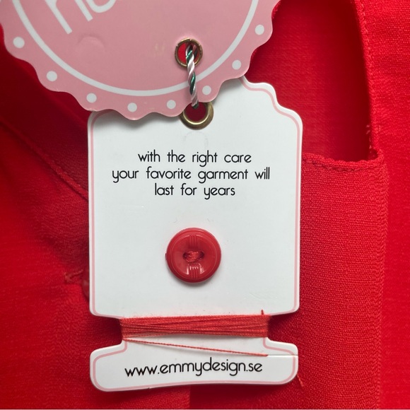 Emmy Design Sweden bright orange blouse NWT - Picture 4 of 8